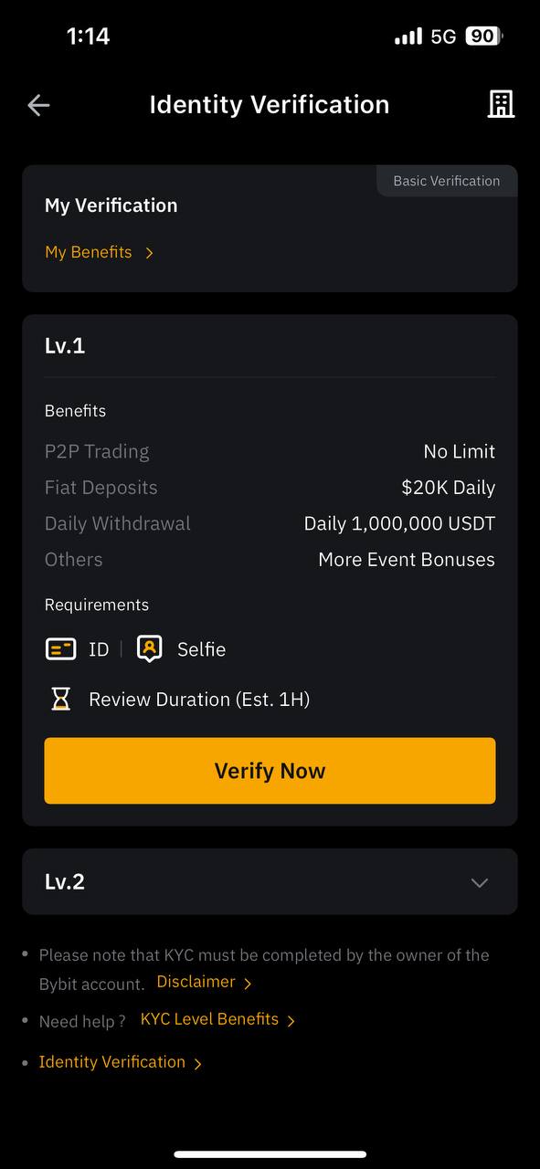 바이비트가입하기-bybit 신원인증 하기
